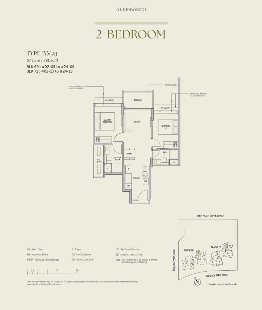 2-Bedroom — Type B3(a) | 67 sq m / 721 sq ft