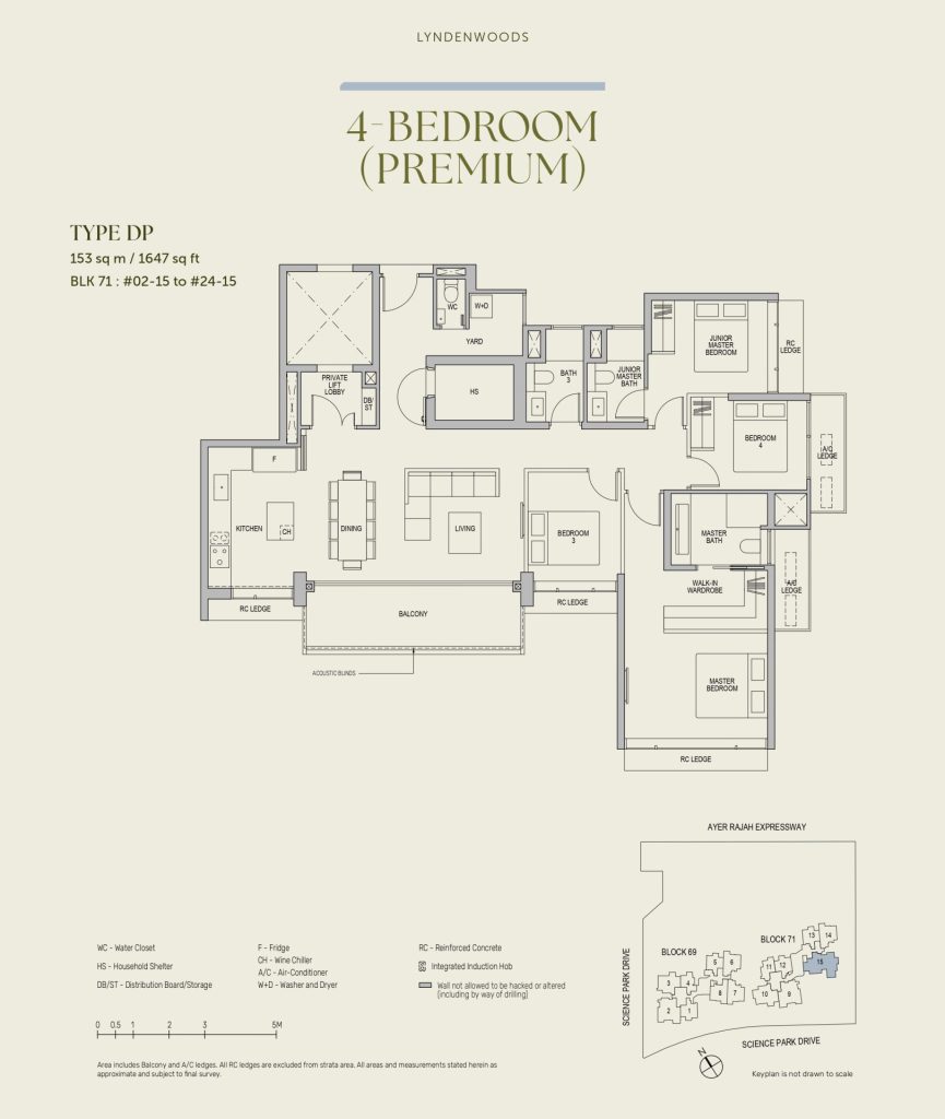 4-Bedroom (Premium) — Type DP | 153 sq m / 1647 sq ft